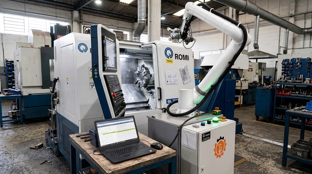 Robot Colaborativo en Torno CNC