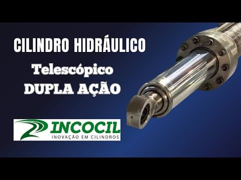 Cilindro Hidráulico Telescópico Dupla Ação com 3 Estágios