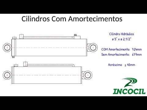 Cilindro Hidráulico com Amortecimento Regulável