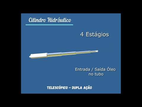 Cilindro Hidráulico Telescópico 4 Estágios - Dupla Ação